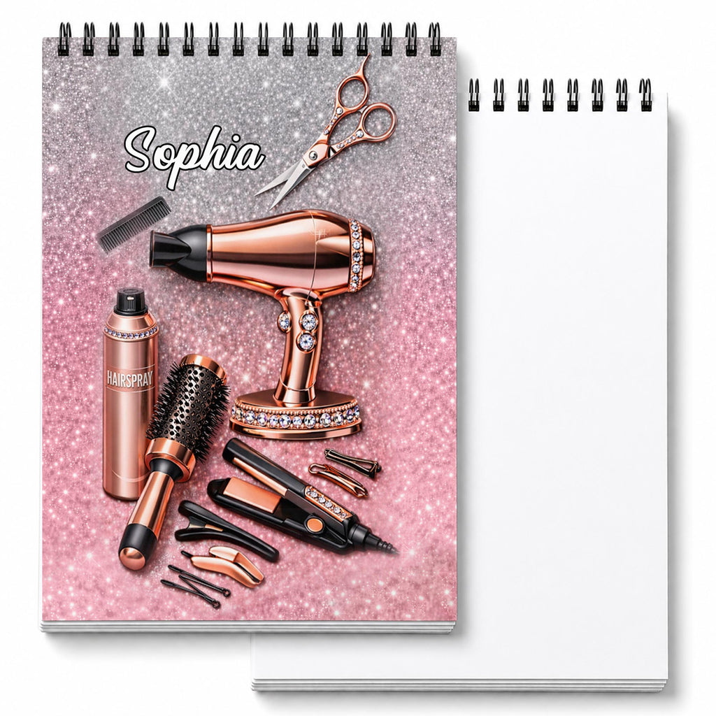 Personalized Sketch Book Custom Name Hair Stylist Gift Sketch Book GradoCreations