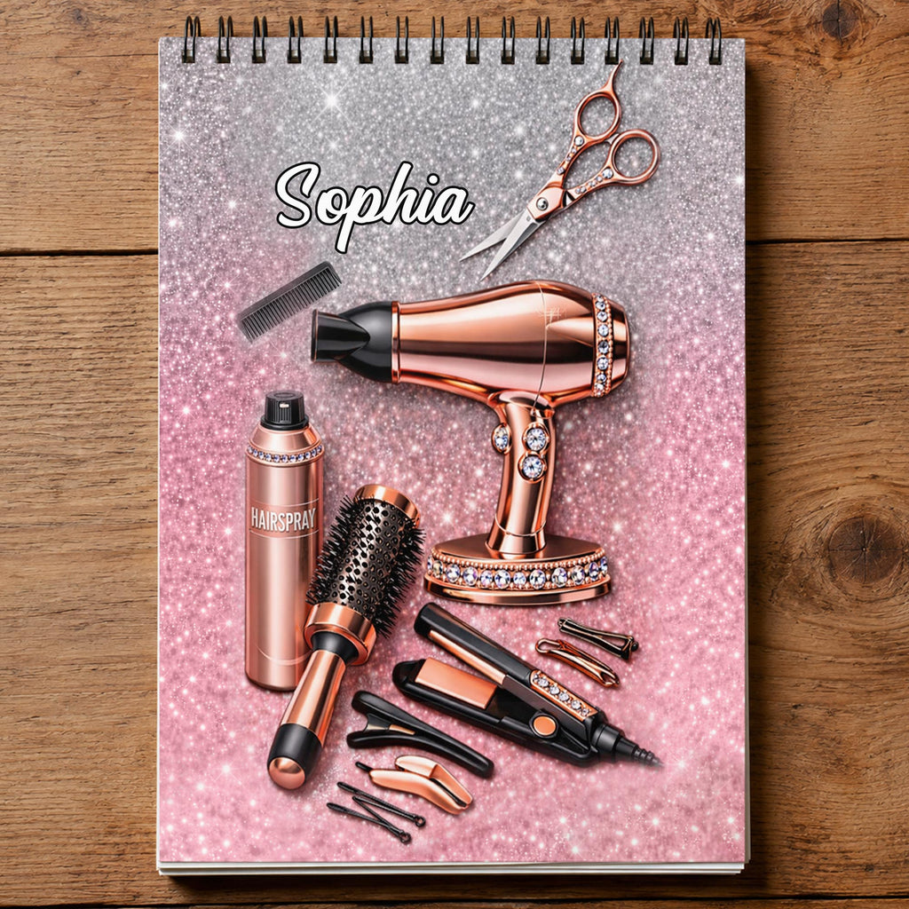 Personalized Sketch Book Custom Name Hair Stylist Gift Sketch Book GradoCreations