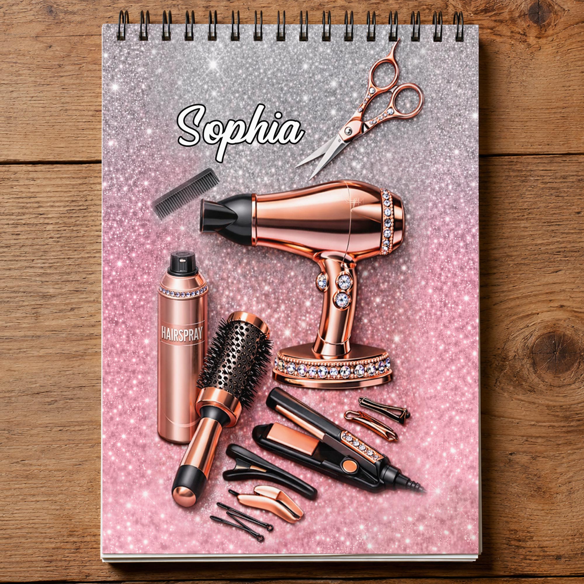 Personalized Sketch Book Custom Name Hair Stylist Gift Sketch Book GradoCreations