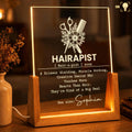 Personalized Acrylic Night Light Custom Name Gift for Stylist Wood and Acrylic Night Light GradoCreations