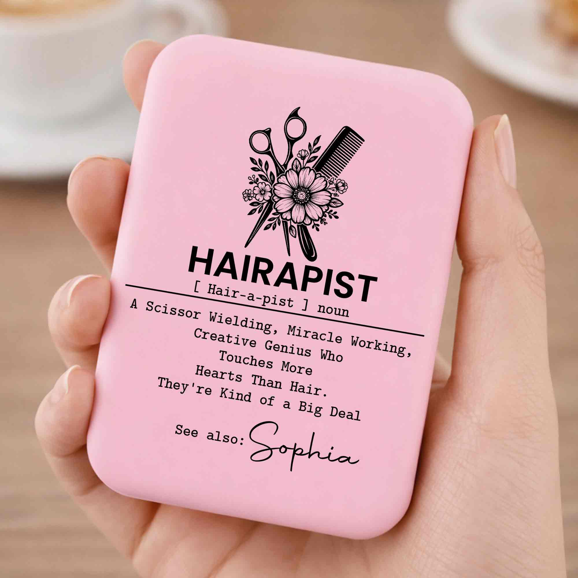 Personalized LED Pocket Mirror Custom Name for Hairstylists LED Pocket Mirror GradoCreations