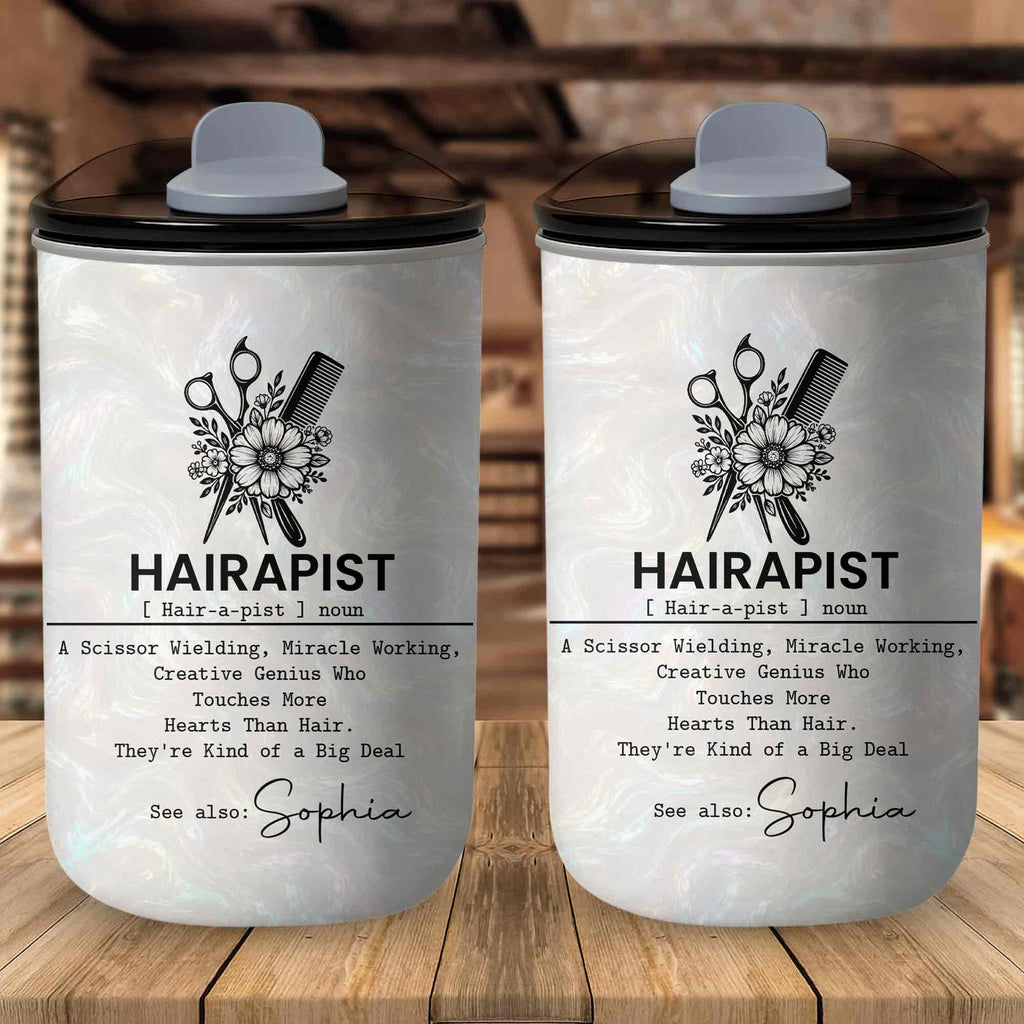 Personalized Floral 10oz Tumbler Custom Hair Stylist Gift 10oz tumbler GradoCreations