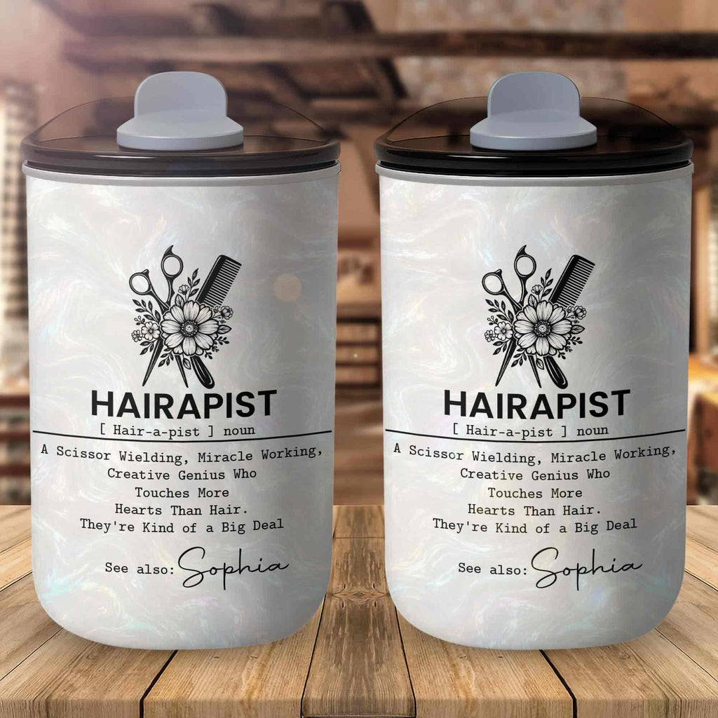 Personalized Floral 10oz Tumbler Custom Hair Stylist Gift 10oz tumbler GradoCreations