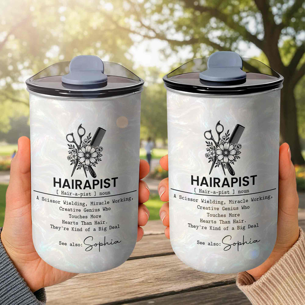 Personalized Floral 10oz Tumbler Custom Hair Stylist Gift 10oz tumbler GradoCreations