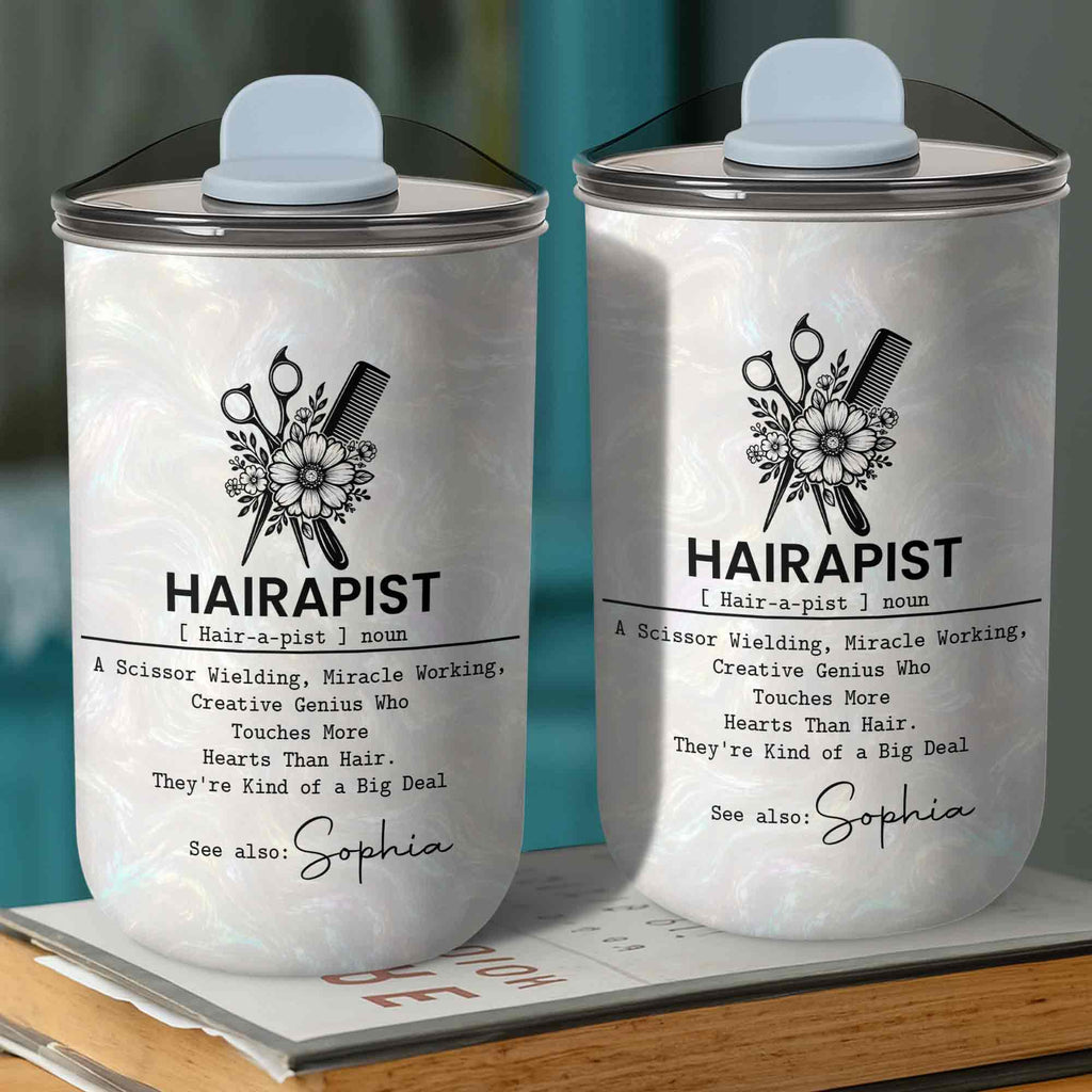 Personalized Floral 10oz Tumbler Custom Hair Stylist Gift 10oz tumbler GradoCreations