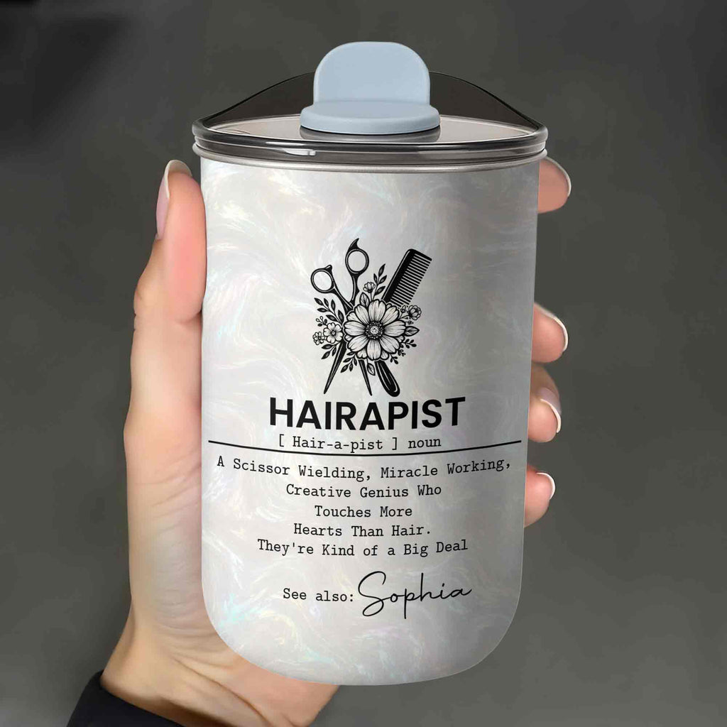 Personalized Floral 10oz Tumbler Custom Hair Stylist Gift 10oz tumbler GradoCreations