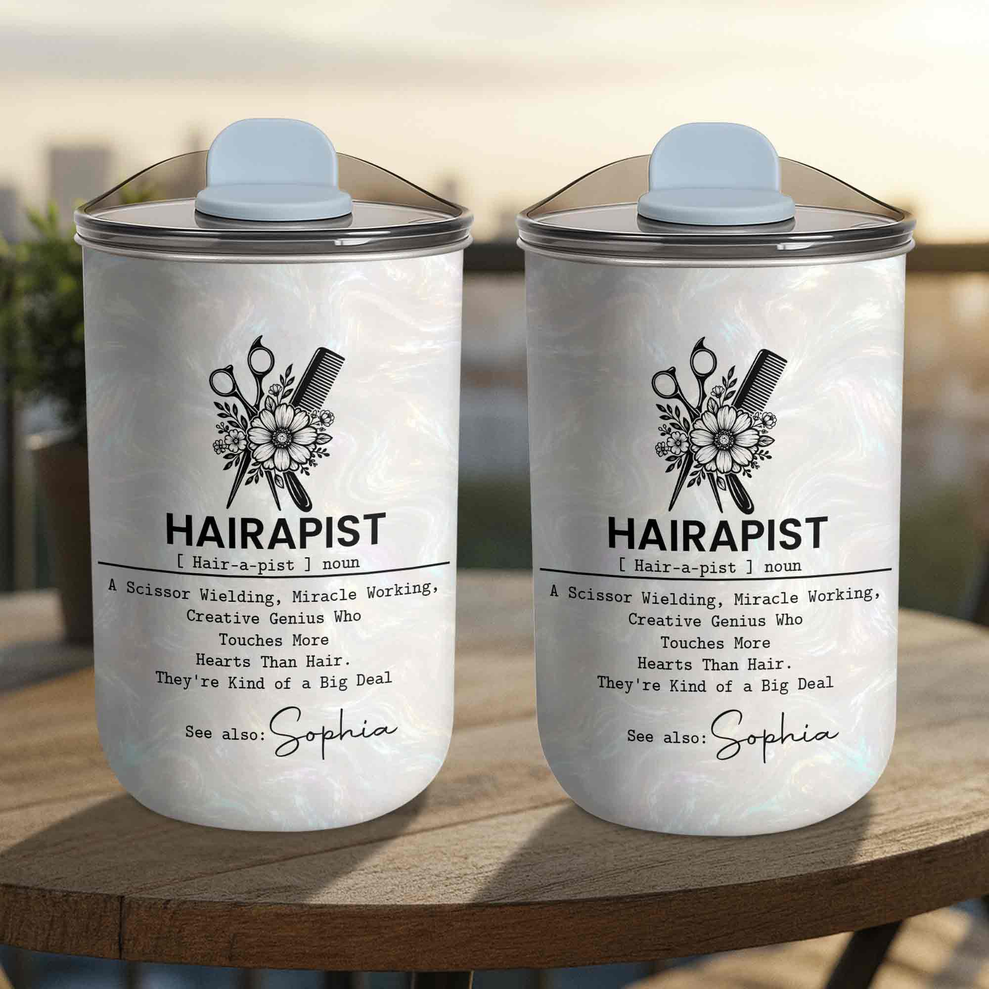 Personalized Floral 10oz Tumbler Custom Hair Stylist Gift 10oz tumbler GradoCreations