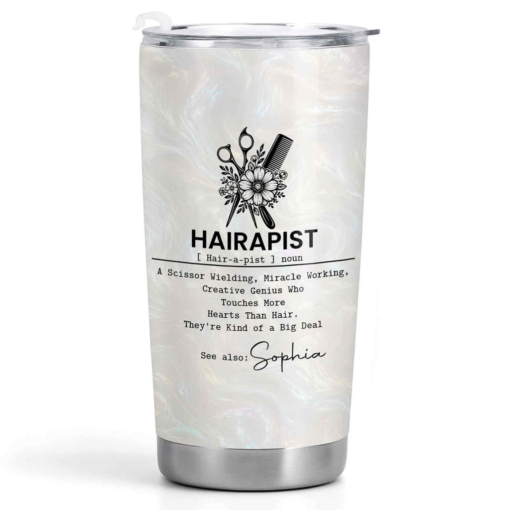Personalized 20oz Stainless Steel Tumbler Custom Gift for Hairstylist