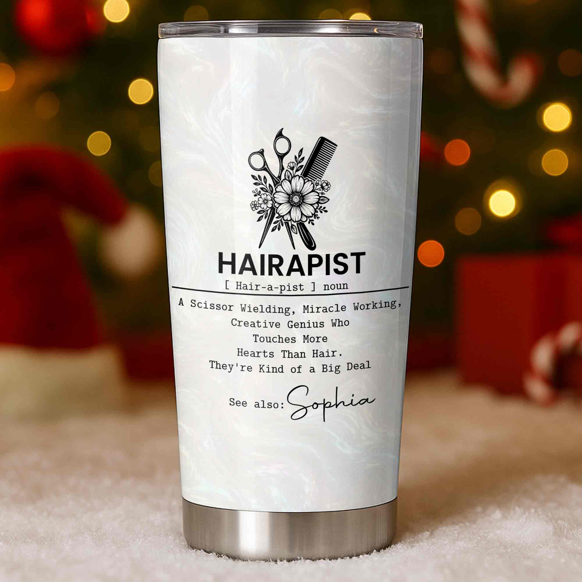 Personalized 20oz Stainless Steel Tumbler Custom Gift for Hairstylist