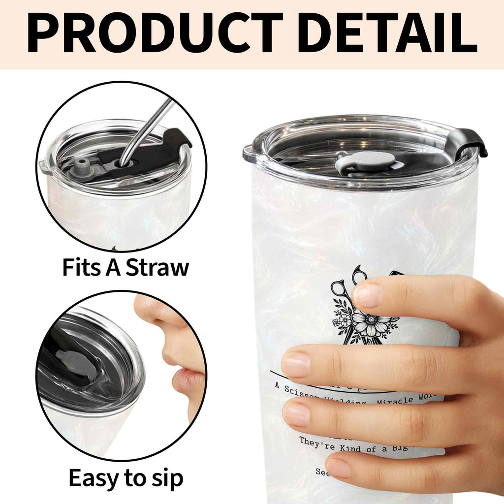 Personalized 20oz Stainless Steel Tumbler Custom Gift for Hairstylist