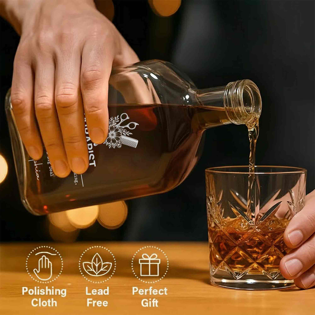 Personalized Whiskey Bottle Custom Name Gift for Hairstylist