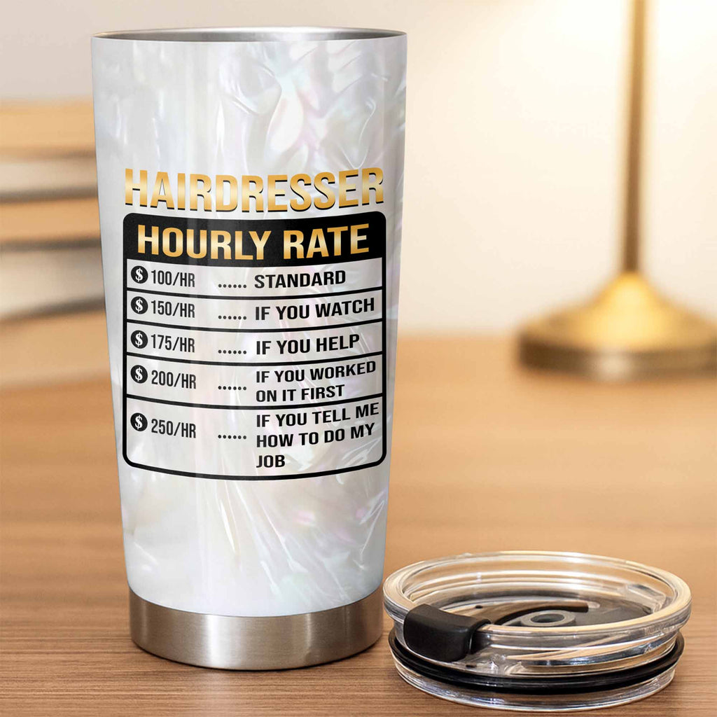 Personalized 20oz Tumbler Gift for Hairdresser Custom Name