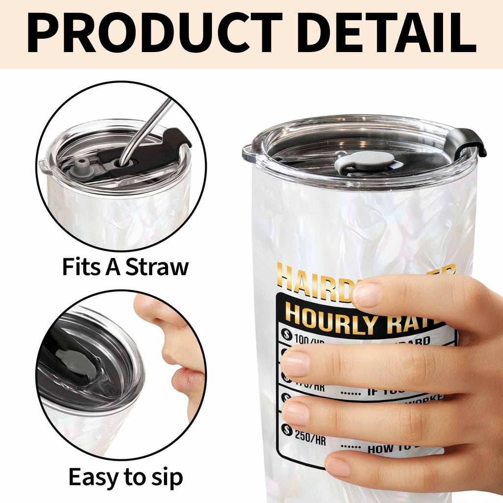 Personalized 20oz Tumbler Gift for Hairdresser Custom Name