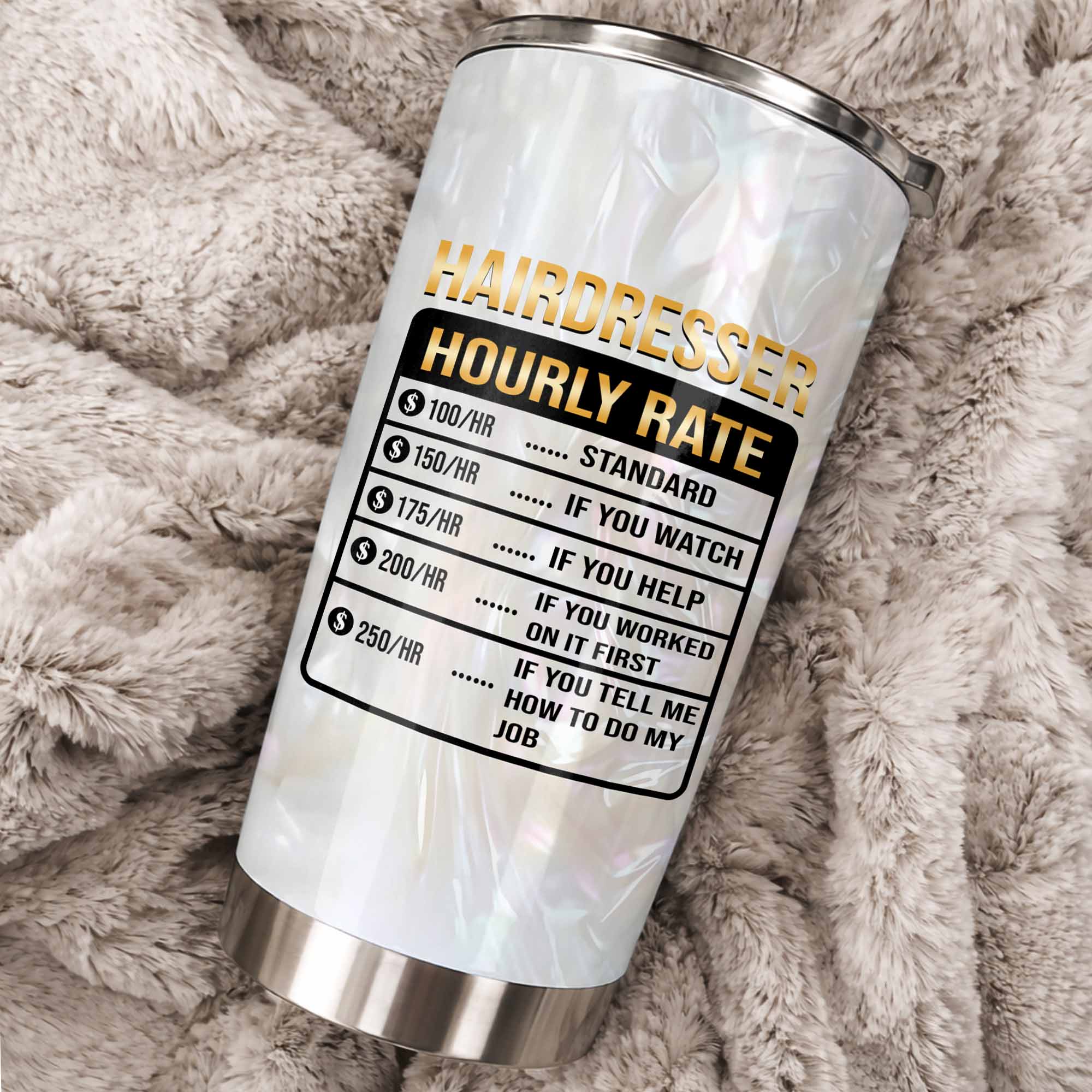 Personalized 20oz Tumbler Gift for Hairdresser Custom Name
