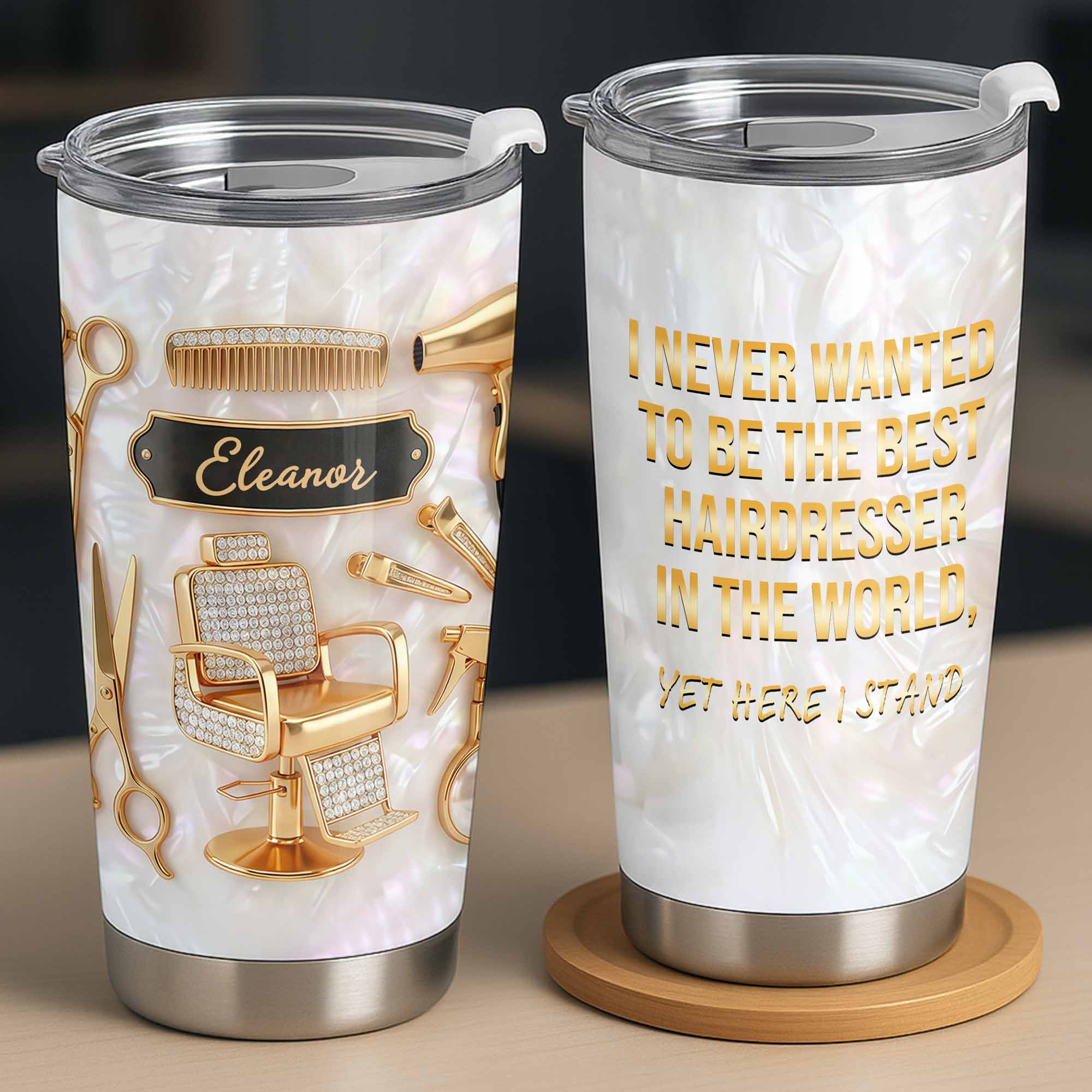 Personalized 20oz Tumbler Custom Hairdresser Gift Idea
