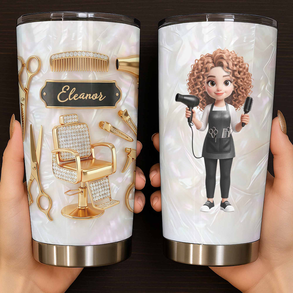 Personalized 20oz Stainless Steel Tumbler Gift for Hairstylist 20oz Tumbler GradoCreations
