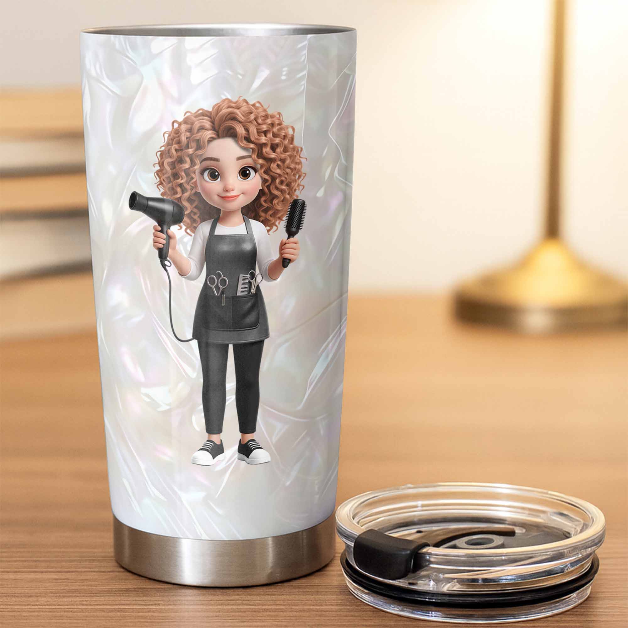 Personalized 20oz Stainless Steel Tumbler Gift for Hairstylist 20oz Tumbler GradoCreations