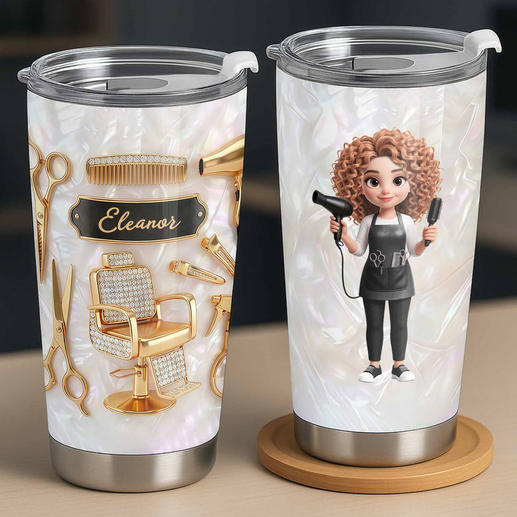 Personalized 20oz Stainless Steel Tumbler Gift for Hairstylist 20oz Tumbler GradoCreations