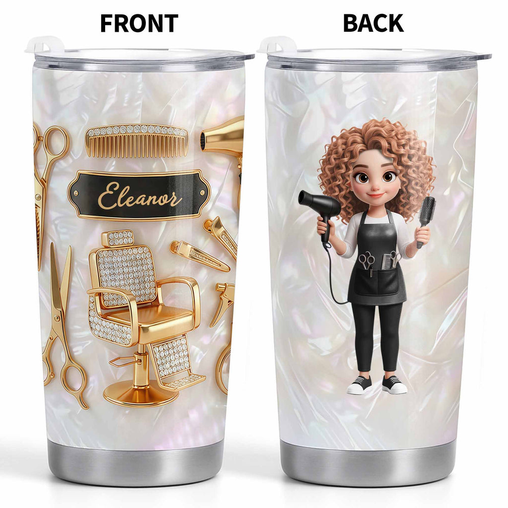 Personalized 20oz Stainless Steel Tumbler Gift for Hairstylist 20oz Tumbler GradoCreations