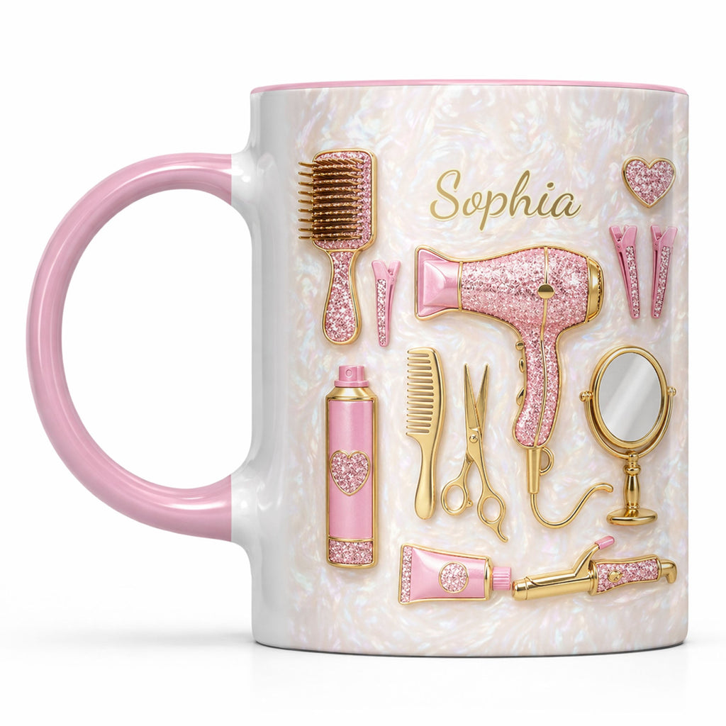 Personalized Accent Mug for Hair Stylists with Custom Name Gift Accent Mug GradoCreations