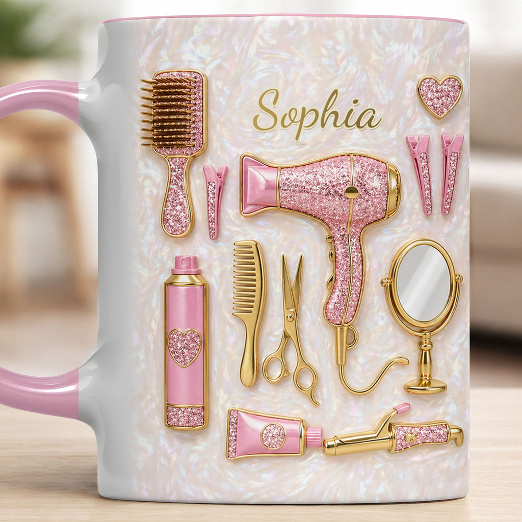 Personalized Accent Mug for Hair Stylists with Custom Name Gift Accent Mug GradoCreations