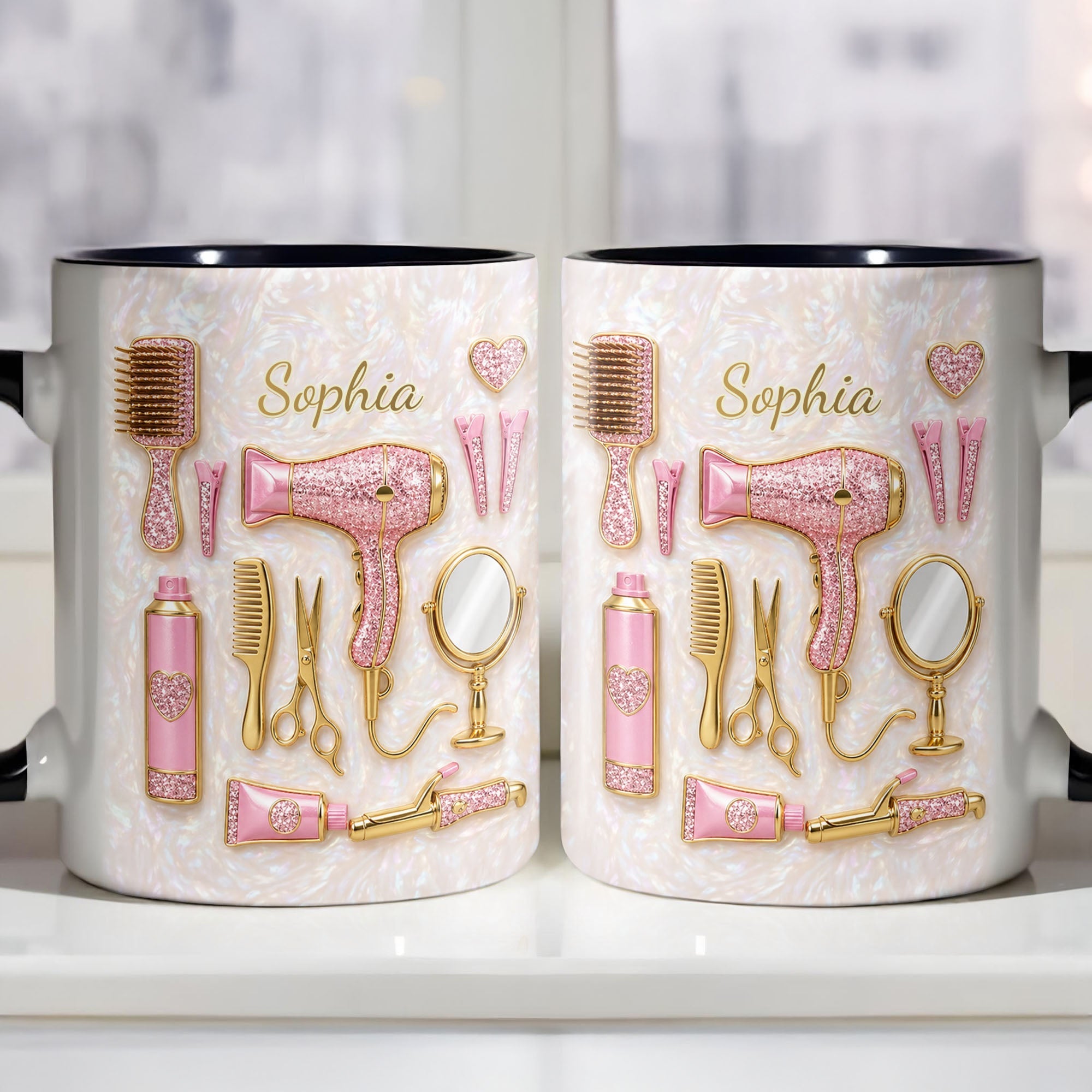 Personalized Accent Mug for Hair Stylists with Custom Name Gift Accent Mug GradoCreations