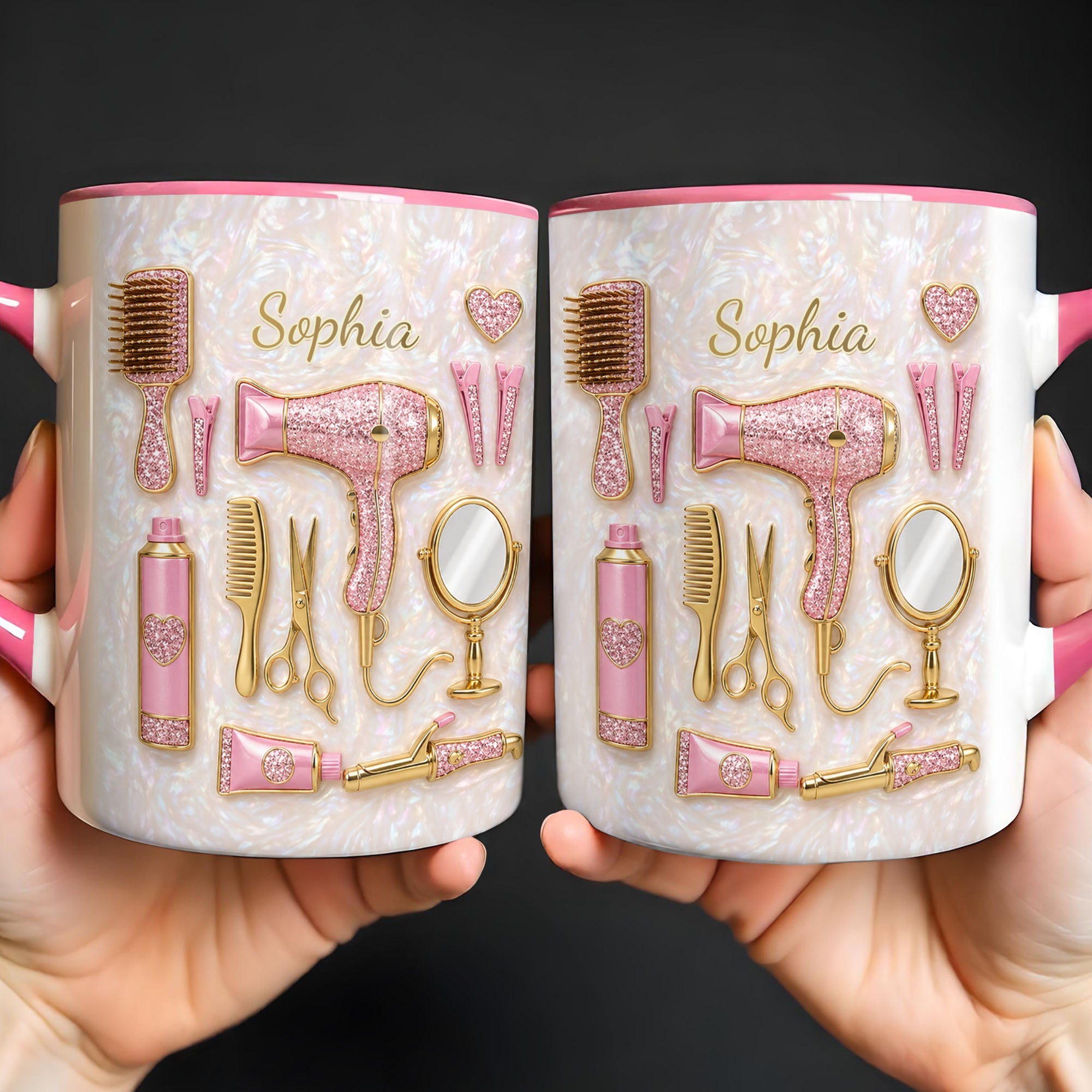 Personalized Accent Mug for Hair Stylists with Custom Name Gift Accent Mug GradoCreations