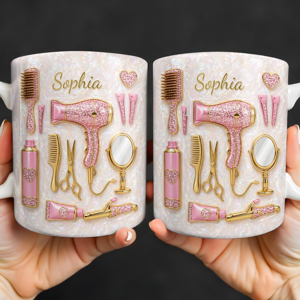 Personalized Hair Stylist Coffee Mug Custom Gift for Her Edge-to-edge Mug GradoCreations