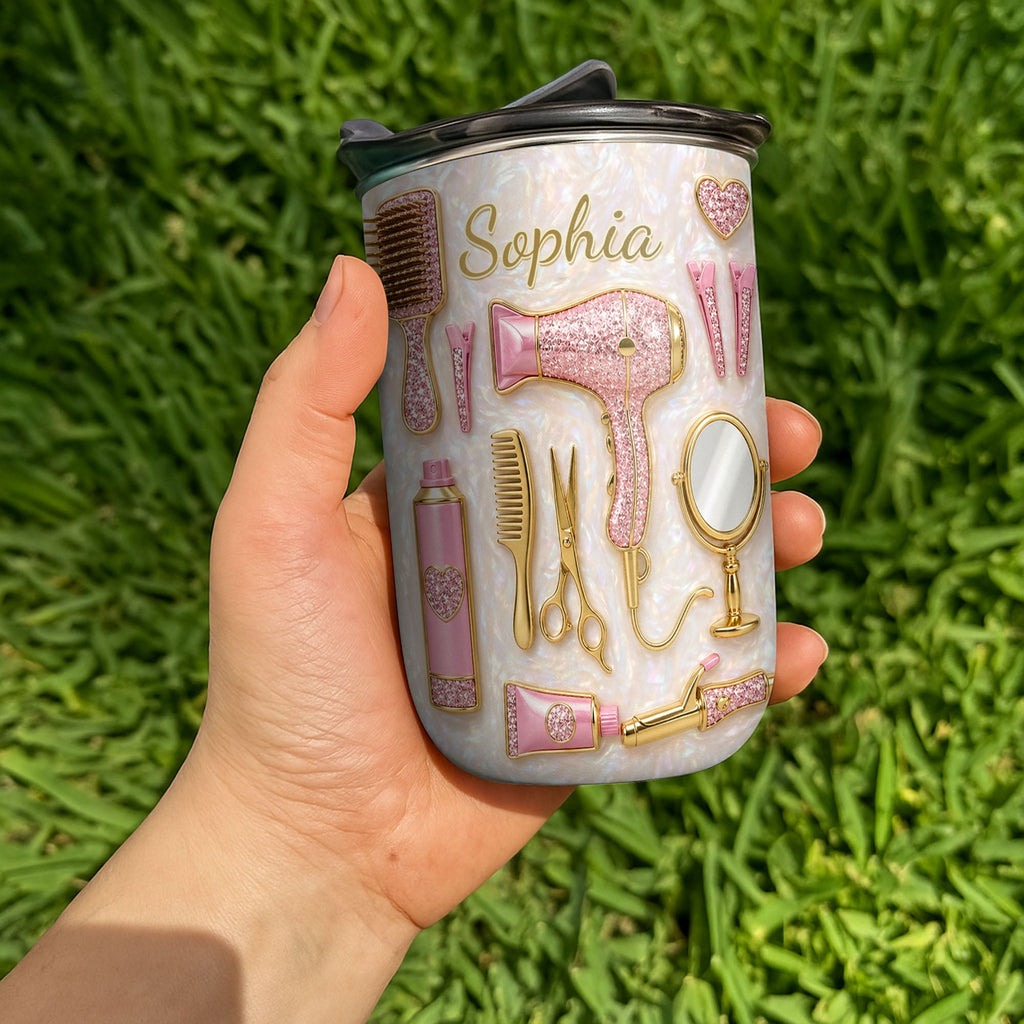 Personalized 10oz Tumbler for Hairstylist with Custom Name 10oz tumbler GradoCreations