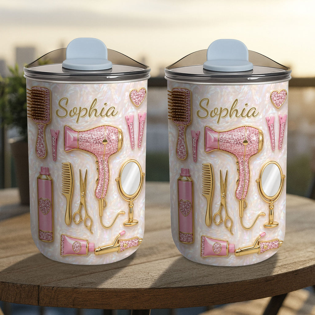 Personalized 10oz Tumbler for Hairstylist with Custom Name 10oz tumbler GradoCreations