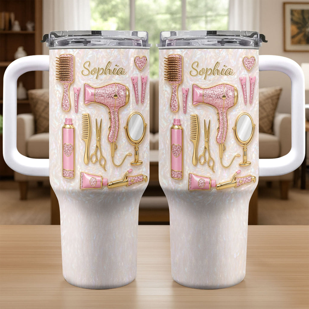 Personalized 40oz Tumbler Custom Name Gift for Hairstylist 40oz Tumbler GradoCreations