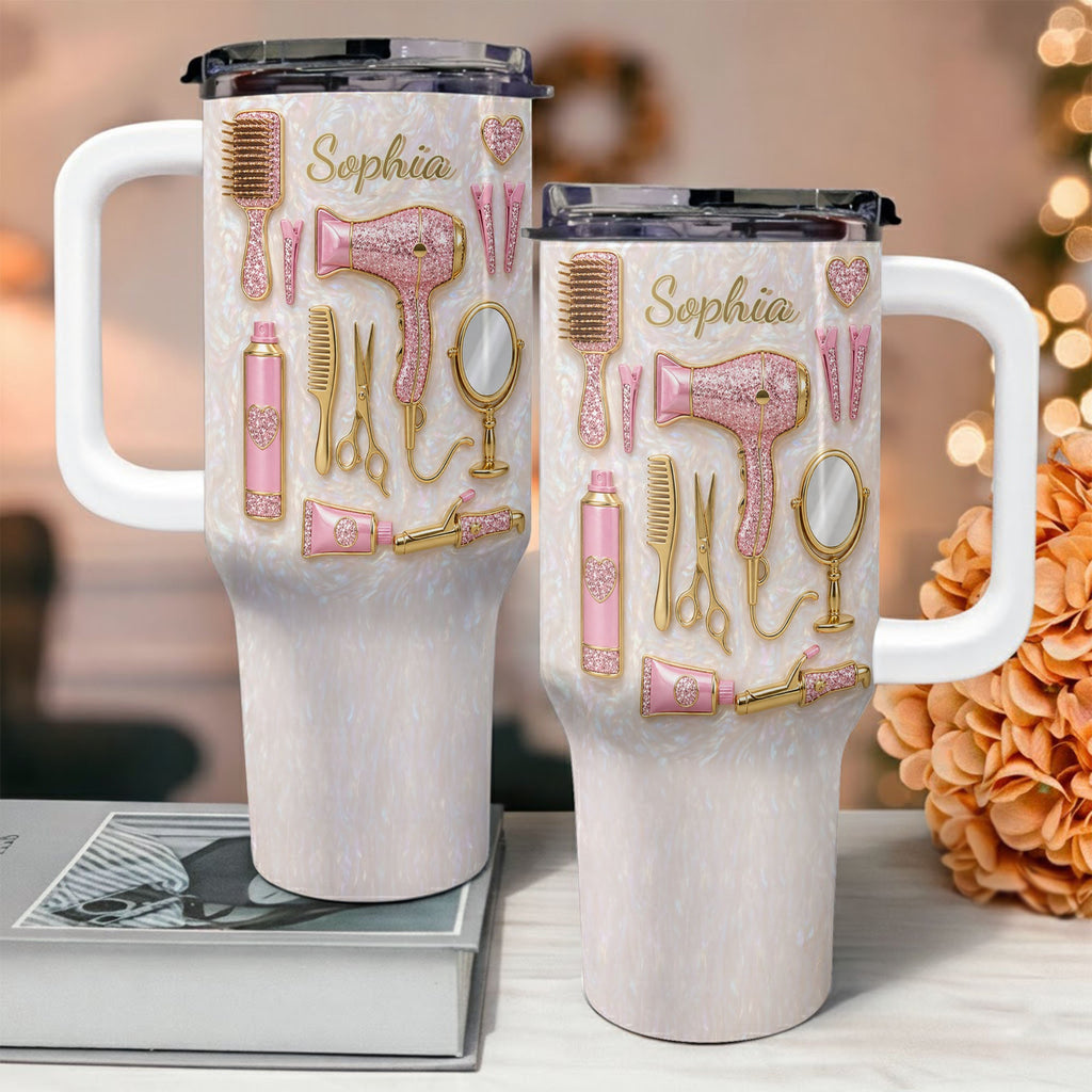 Personalized 40oz Tumbler Custom Name Gift for Hairstylist 40oz Tumbler GradoCreations
