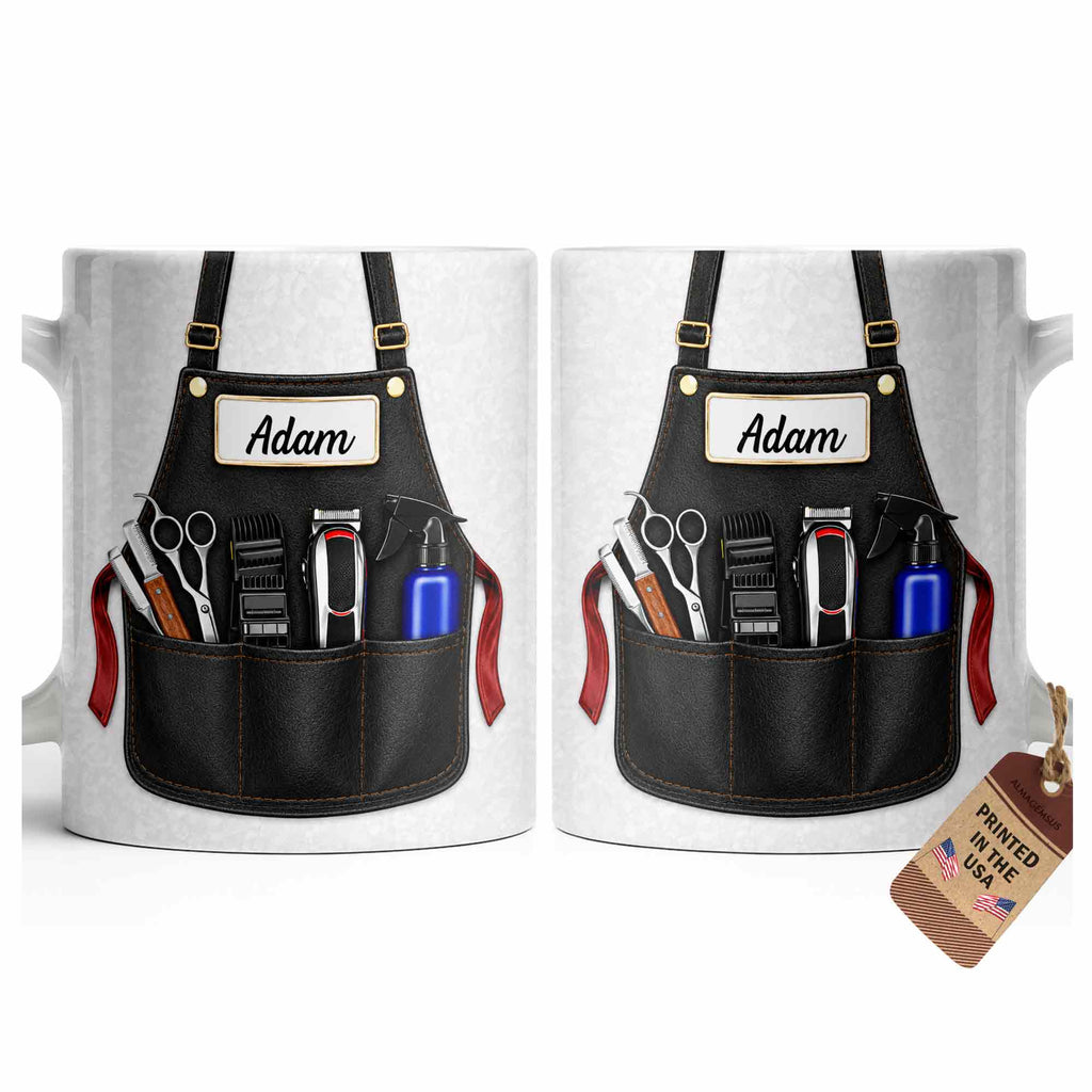 Personalized Barber Mug Custom Name Gift for Dad Funny Edge-to-edge Mug GradoCreations