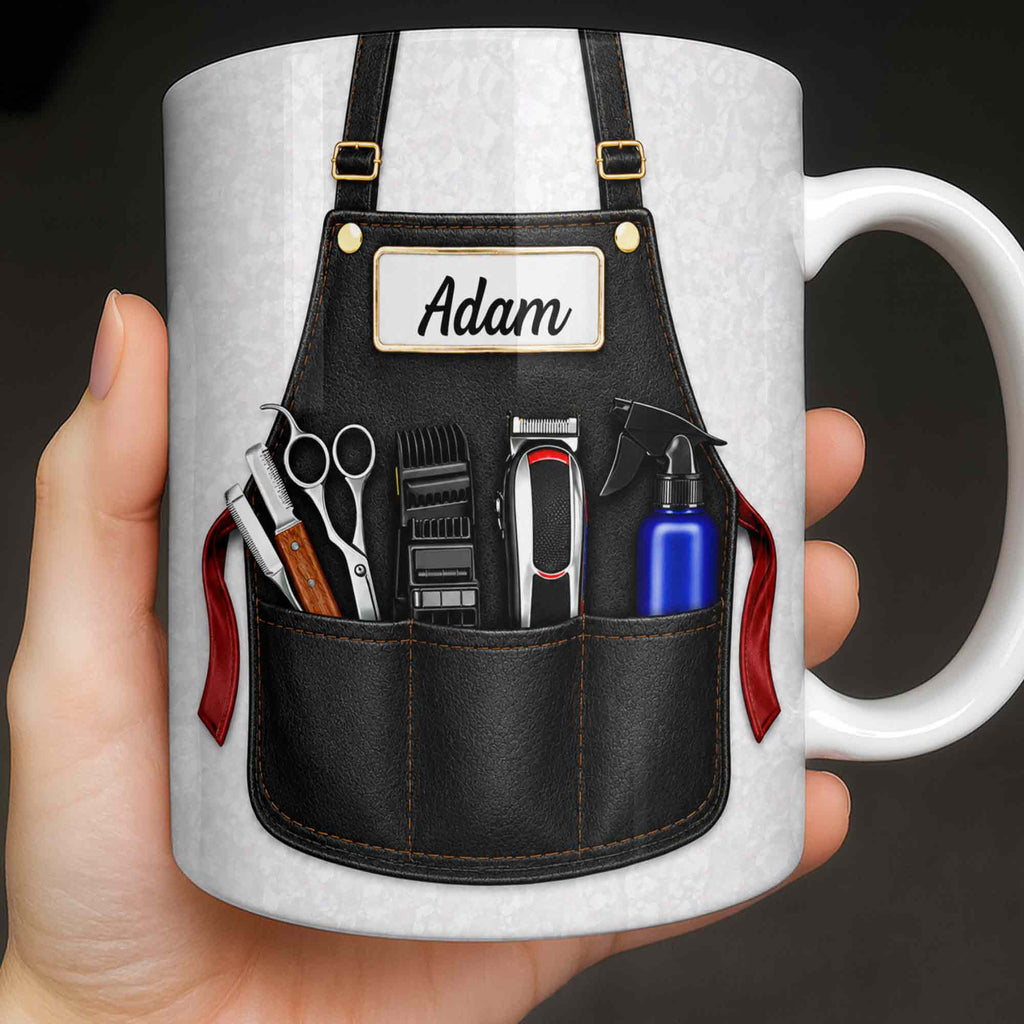 Personalized Barber Mug Custom Name Gift for Dad Funny Edge-to-edge Mug GradoCreations