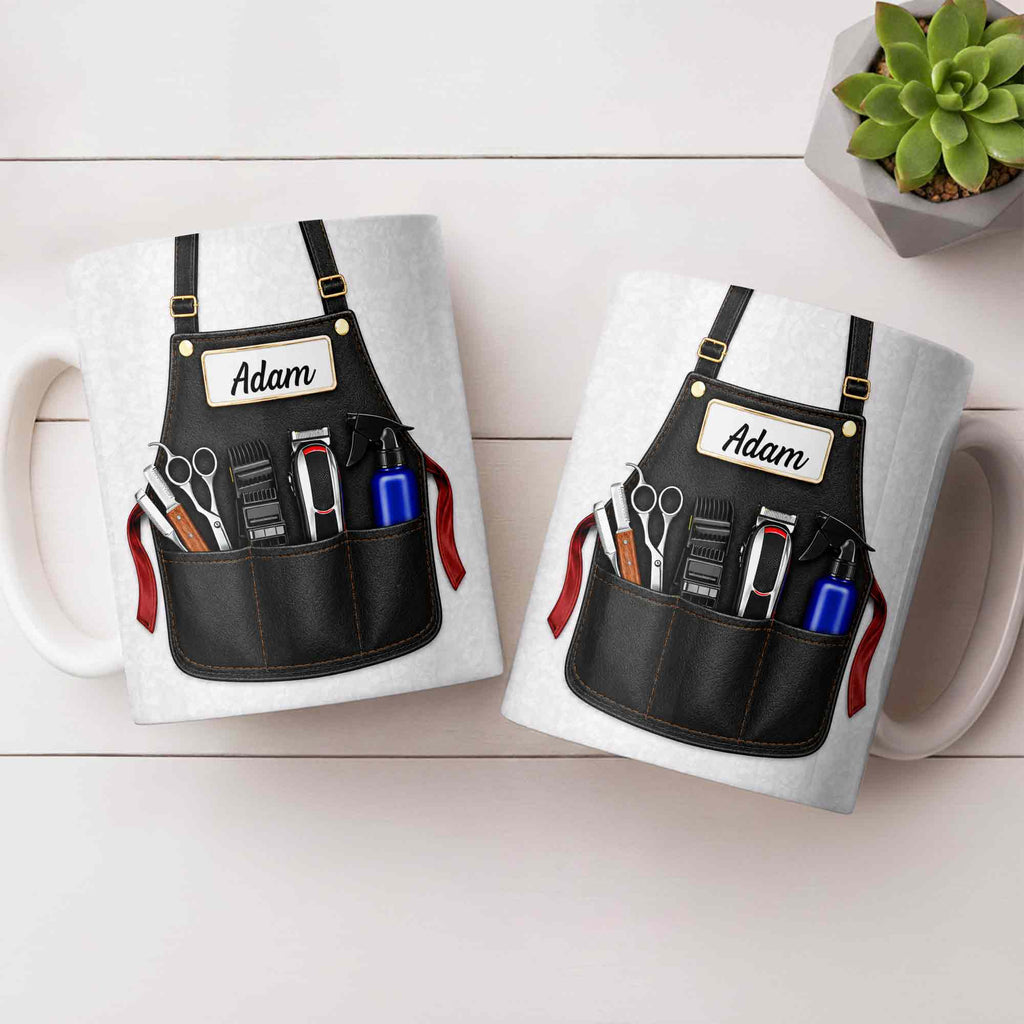 Personalized Barber Mug Custom Name Gift for Dad Funny Edge-to-edge Mug GradoCreations