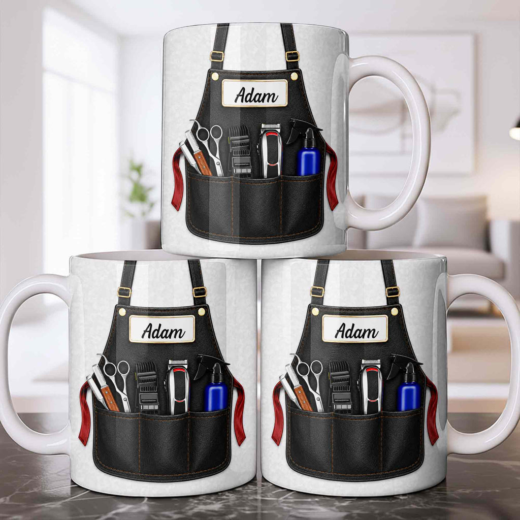 Personalized Barber Mug Custom Name Gift for Dad Funny Edge-to-edge Mug GradoCreations