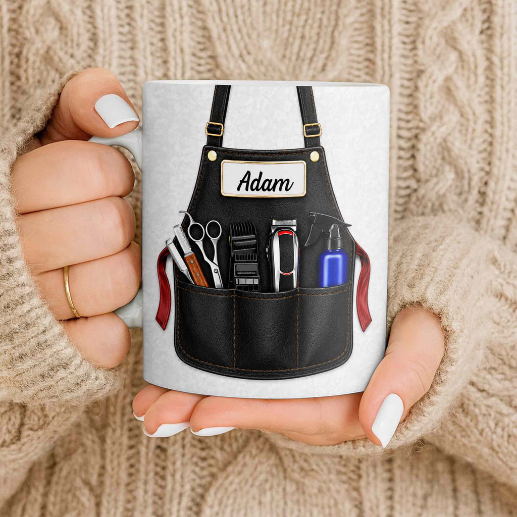 Personalized Barber Mug Custom Name Gift for Dad Funny Edge-to-edge Mug GradoCreations