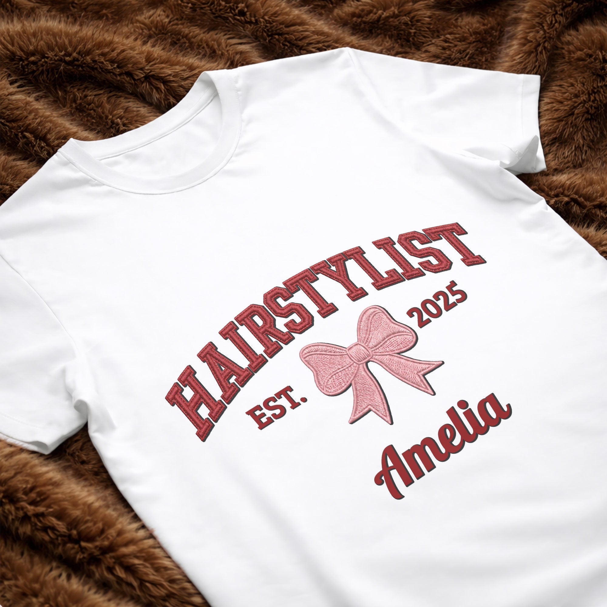 Personalized Hairstylist Custom Name 3D Embroidery T-shirt Hoodie Gift Shirt GradoCreations