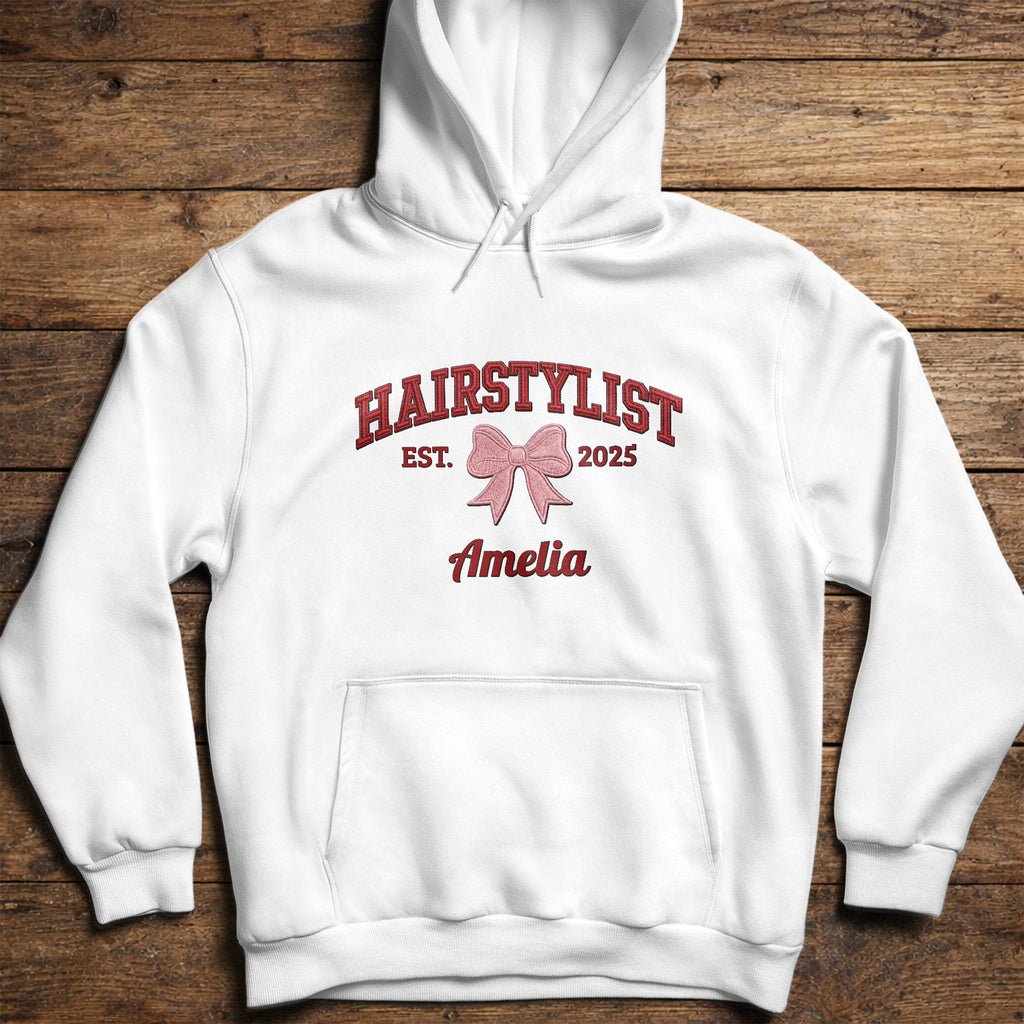 Personalized Hairstylist Custom Name 3D Embroidery T-shirt Hoodie Gift Shirt GradoCreations
