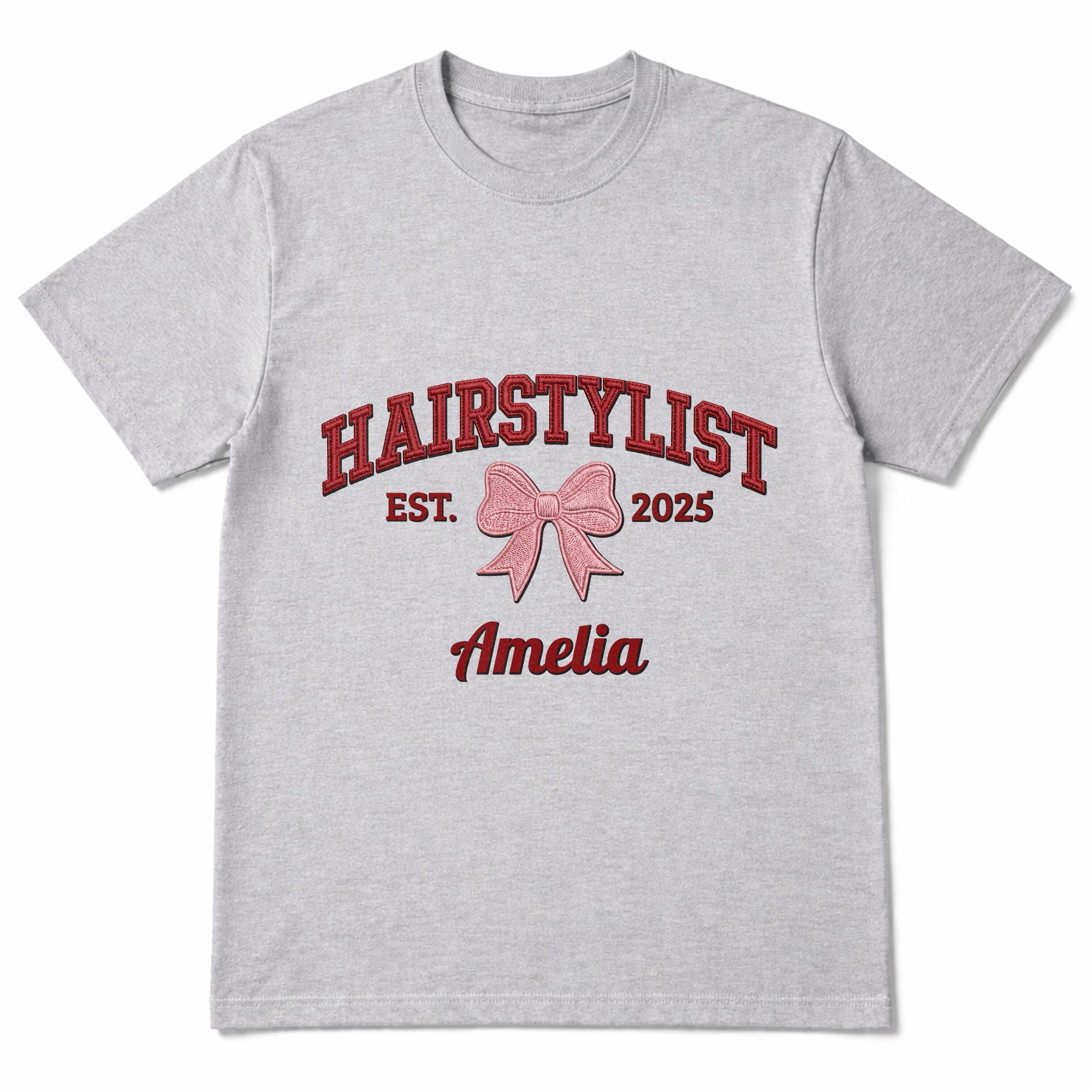 Personalized Hairstylist Custom Name 3D Embroidery T-shirt Hoodie Gift Shirt GradoCreations