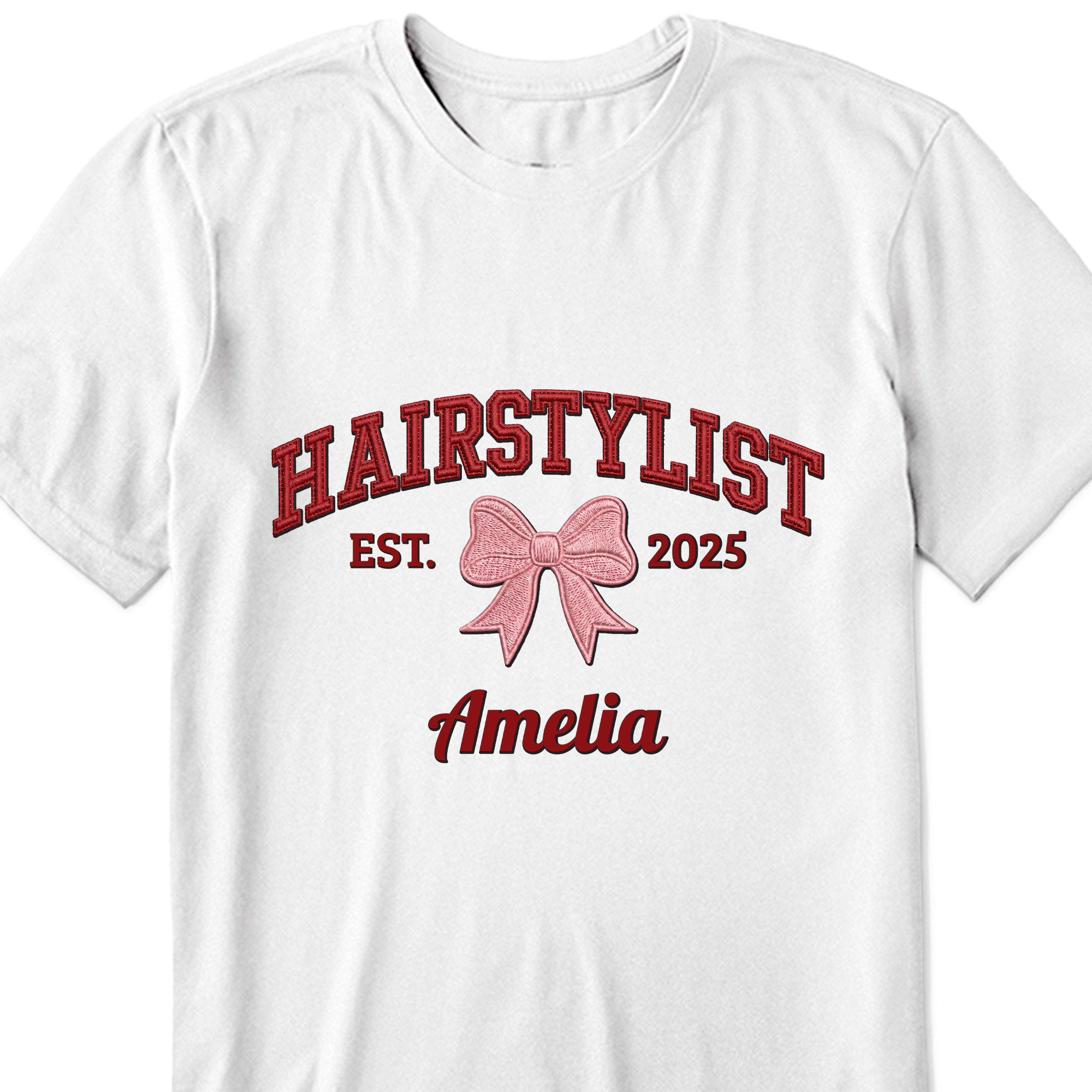 Personalized Hairstylist Custom Name 3D Embroidery T-shirt Hoodie Gift Shirt GradoCreations