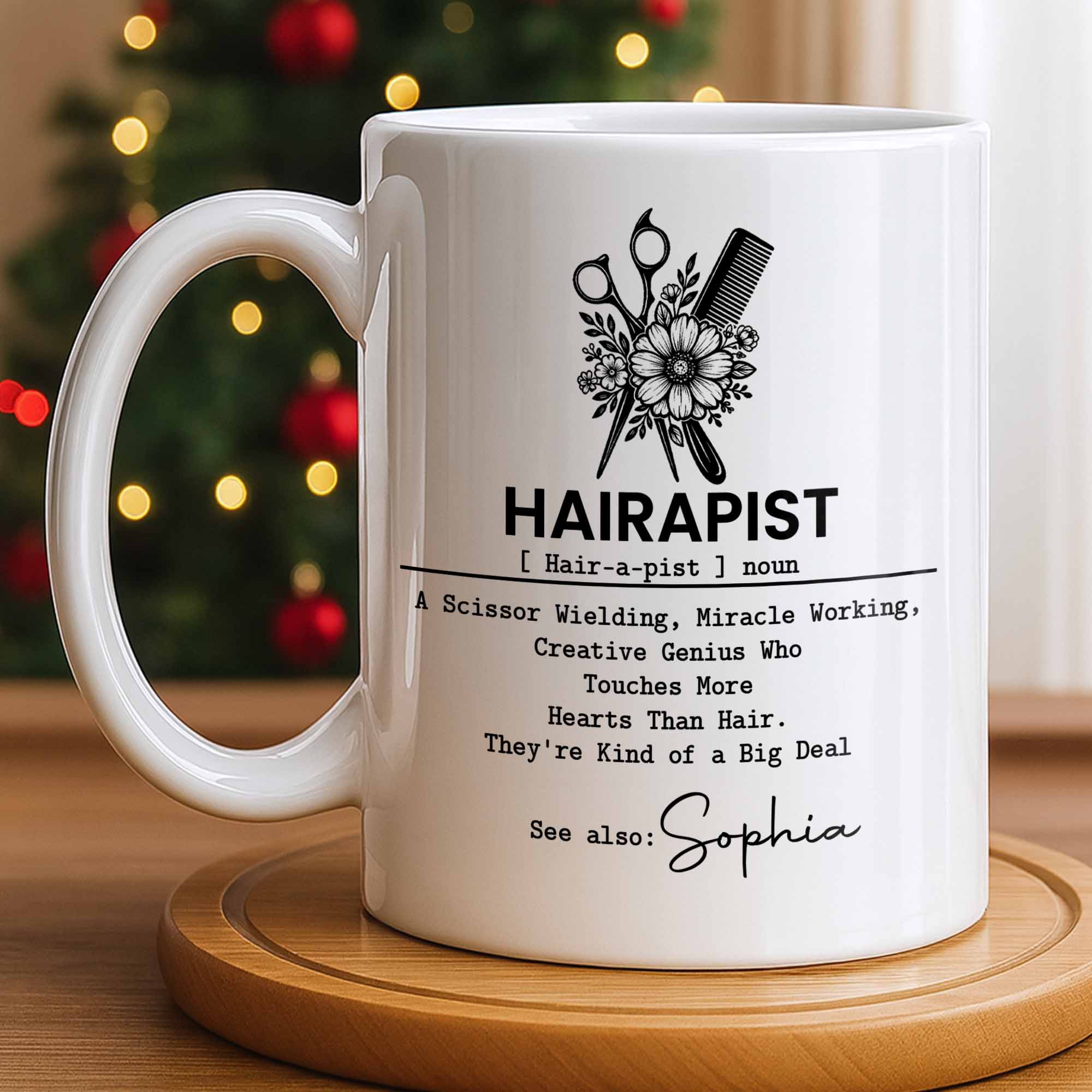 Personalized Hairstylist Coffee Mug Custom Name Gift for Barber Edge-to-edge Mug GradoCreations
