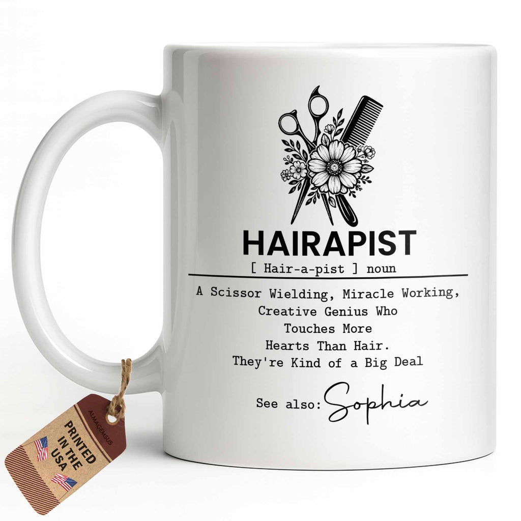 Personalized Hairstylist Coffee Mug Custom Name Gift for Barber Edge-to-edge Mug GradoCreations