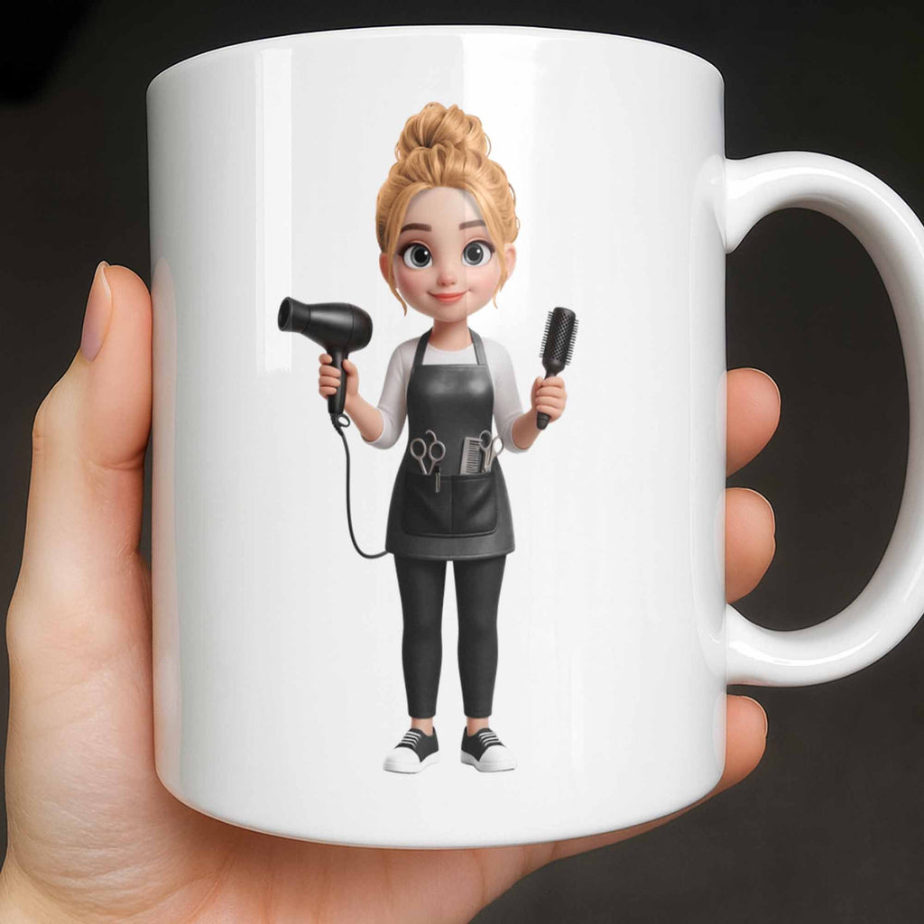 Personalized Hairstylist Coffee Mug Custom Name Gift for Barber Edge-to-edge Mug GradoCreations