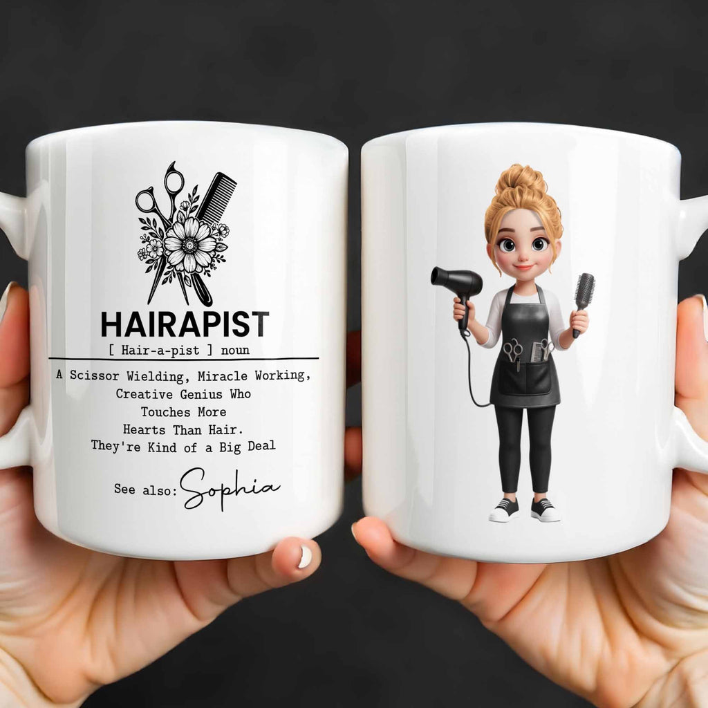 Personalized Hairstylist Coffee Mug Custom Name Gift for Barber Edge-to-edge Mug GradoCreations