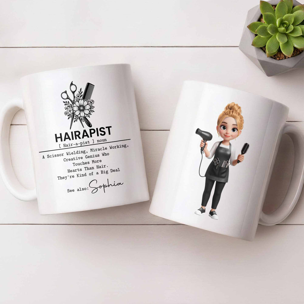 Personalized Hairstylist Coffee Mug Custom Name Gift for Barber Edge-to-edge Mug GradoCreations