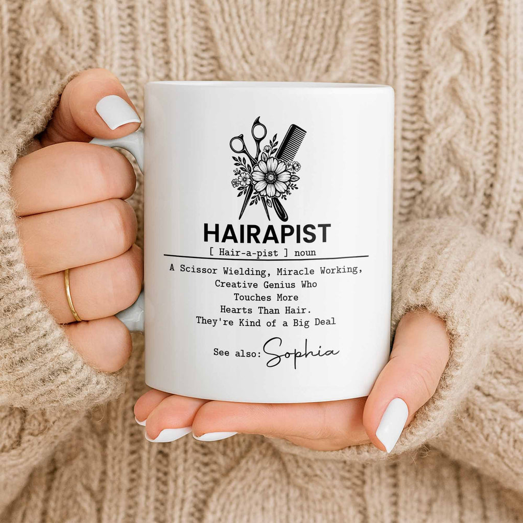 Personalized Hairstylist Coffee Mug Custom Name Gift for Barber Edge-to-edge Mug GradoCreations