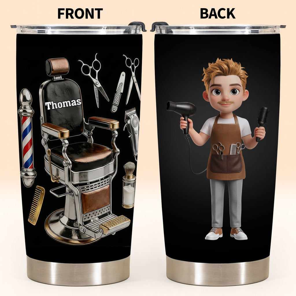 Personalized Stainless Steel Tumbler Gift for Hairstylist Tumbler GradoCreations
