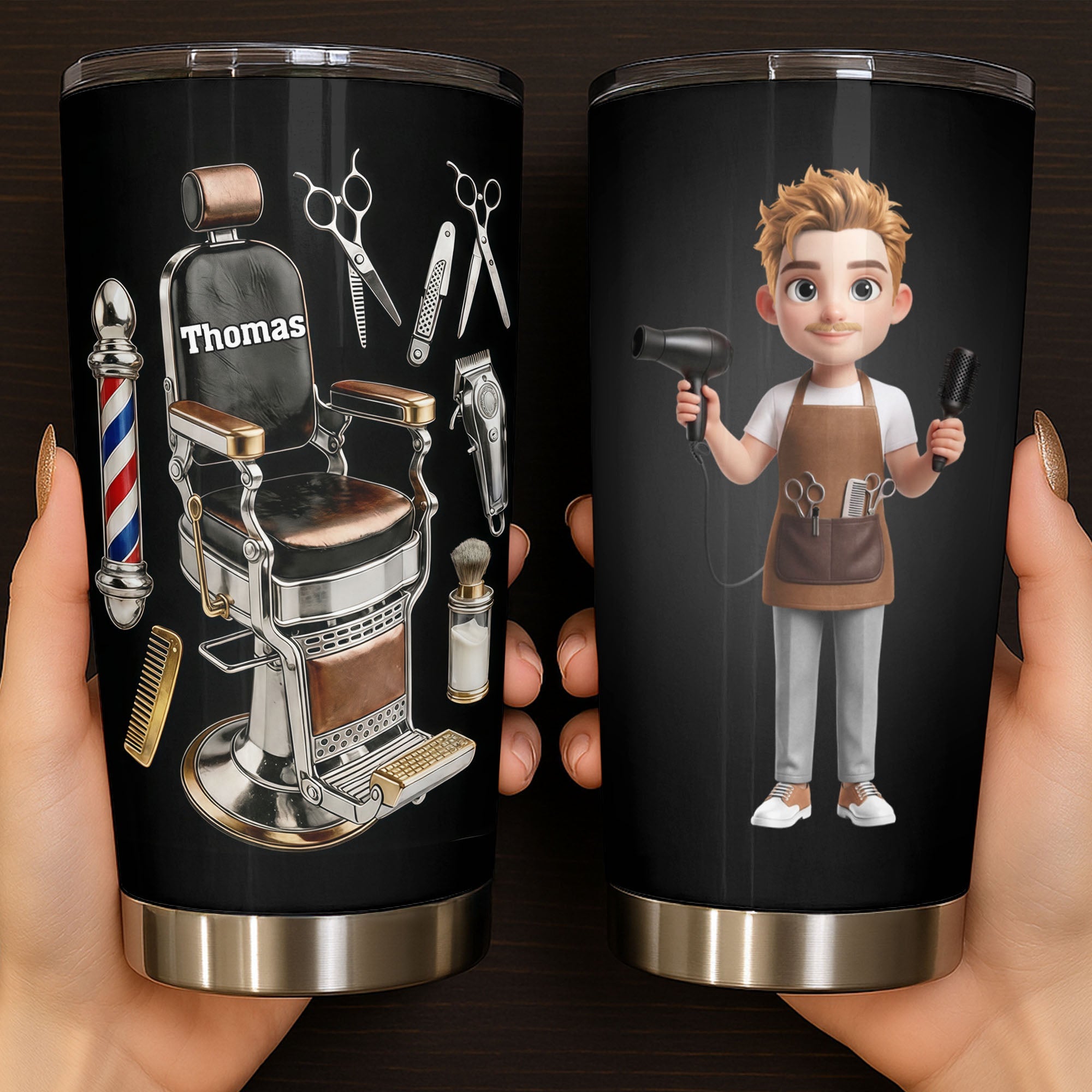 Personalized Stainless Steel Tumbler Gift for Hairstylist Tumbler GradoCreations