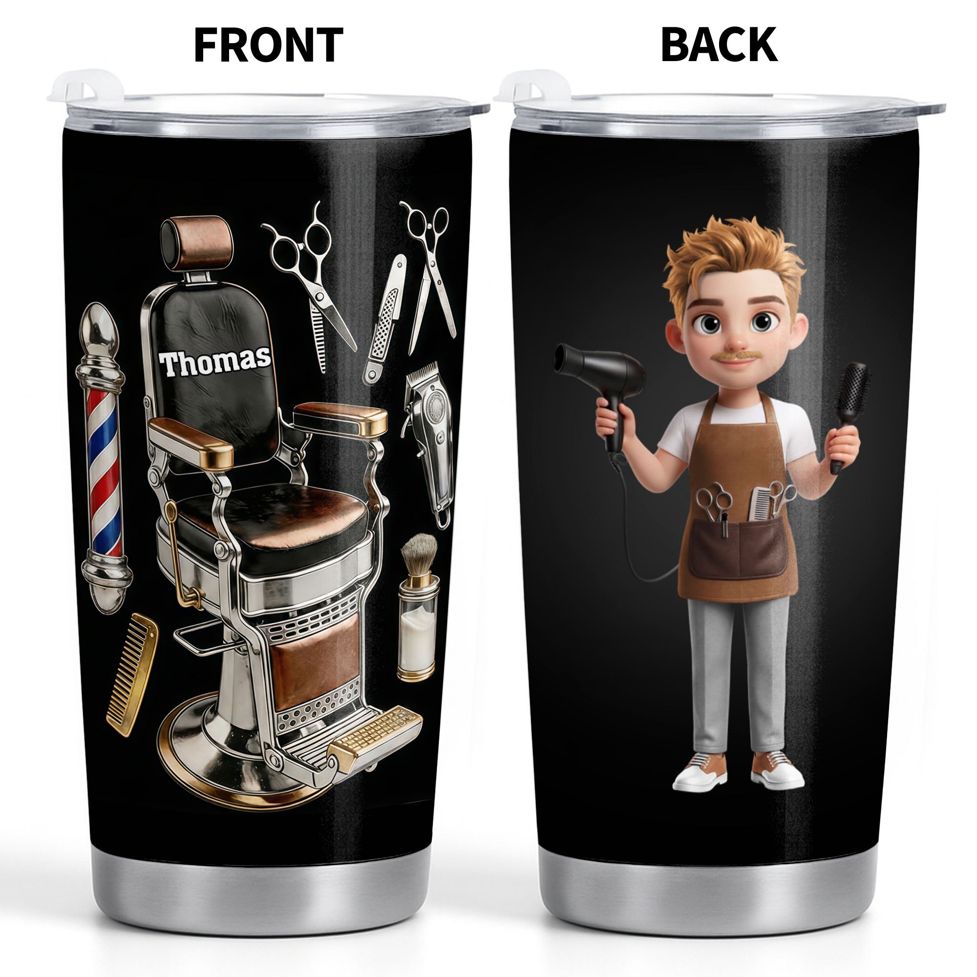 Personalized Stainless Steel Tumbler Gift for Hairstylist Tumbler GradoCreations